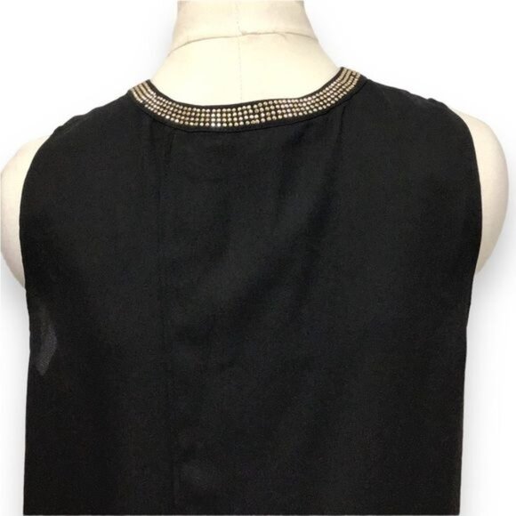 Rachel Roy Women’s Sleeveless Crewneck Button Down Draped Back Blouse, size M - Picture 5 of 11